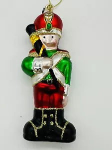 Vintage Soldier Glass Christmas Ornament 7" - Picture 1 of 4