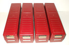 VINTAGE RED KODAK 35MM SLIDE STORAGE CONTAINERS "READY-FILE" QTY. 4