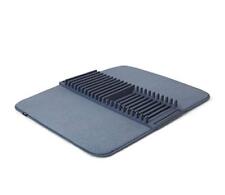 Umbra UDRY Rack and Microfiber Dish Drying Mat-Space-Saving Folds Up, 24x18 inch
