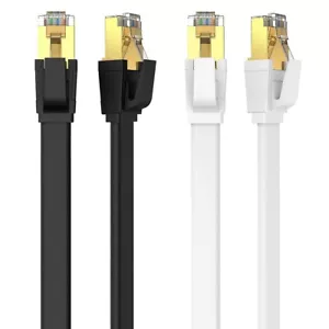 Friendly Design Portable Heavy Duty Cat8 40 Gigabit Flat Shielded Ethernet Cable - Picture 1 of 23