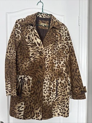 Kerrybrooke Leopard Print Jacket Size Large Buttons Zippers Great Condition - Image 1 of 4
