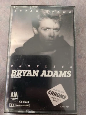 BRYAN ADAMS RECKLESS A&M Records Cassette TAPE  CS 5013  Foto 1 de 2