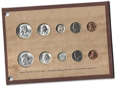 1/2 0F A 1958 DOUBLE MINT SET PLACED IN A WAYTE RAYMOND HOLDER IN 1960 - Image 1 of 4