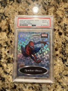 2020 Upper Deck Marvel Ages Decades 2000's Spider-Man #D10-7 PSA 10 Gem Mint - Picture 1 of 3