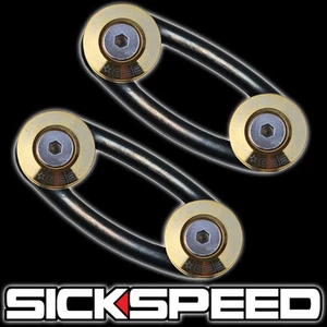 24K GOLD ALUMINUM BUMPER QUICK RELEASE FASTENERS KIT FOR BUMPER TRUNK HATCH P12 - Foto 1 di 1
