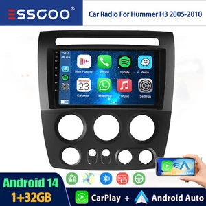 Estéreo de coche de 9" para Hummer H3 2005-2010 Android 14 Carplay GPS WIFI unidad principal BT - Imagen 1 de 11