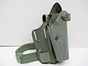 SAFARILAND Drop Leg Holster & Shroud Gray 6005-73 Fits Beretta 92 Right Hand - Picture 1 of 8