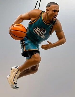 Grant Hill Hallmark 1998 ornamento aro estrellas serie #4 con tarjeta exclusiva Fleer Foto 1 de 4
