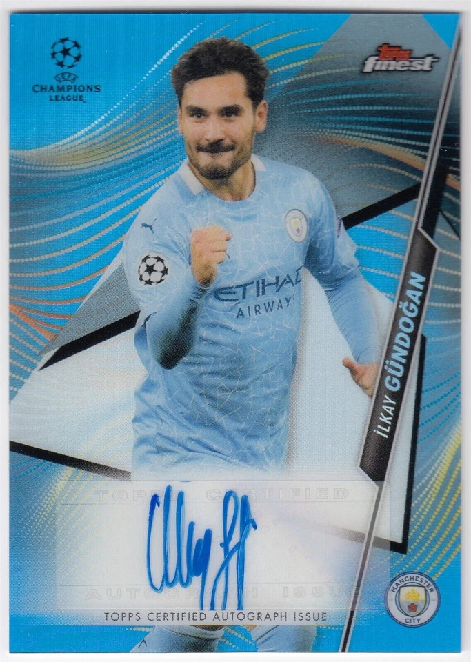 2020-21 Topps Finest UEFA Auto Blue Refractor ILKAY GUNDOGAN #FA-IG #19/150 City - Image 1 of 1