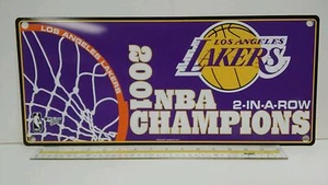LOS ANGELES LAKERS VINTAGE 2001 Locker Room Sign KOBE SHAQ DYNASTY LAKE SHOW NEW - Picture 1 of 1