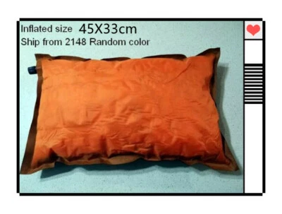 ALMOHADA INFLABLE AUTOINFLABLE SEMIAUTOMÁTICA CAMPING COJÍN BOLSA DE TRANSPORTE GRATUITA Foto 1 de 3