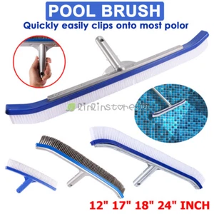 12" 17 " 18" 24" Heavy Duty Swimming Pool Floor Wall Cleaning Brush Head Tool - Picture 1 of 43