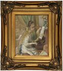 Renoir Young Girls at the Piano 1892 Wood Framed Canvas Print Repro 8x10