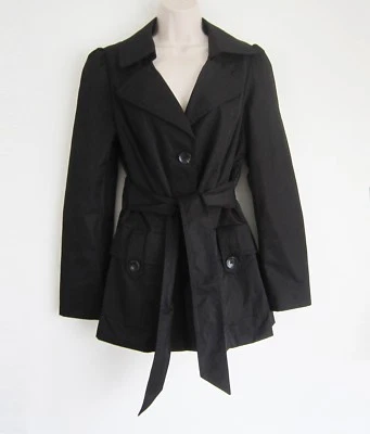 Chaqueta impermeable con cinturón Elena Solano en negro ~ talla M Foto 1 de 4