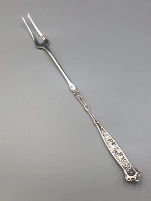 Dresden от Whiting div. Вилка для рассола Gorham из стерлингового серебра с длинной ручкой 9 дюймов - Изображение 1 из 4