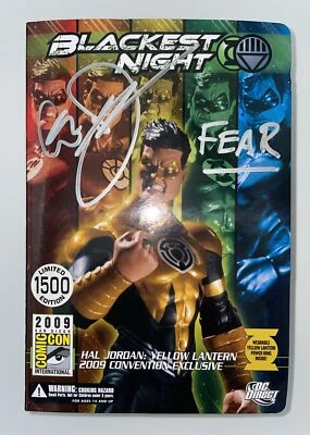 Green Lantern Blackest Night SDCC Exclusivo 2009 Hal Jordan Amarillo ¡Autografiado! Foto 1 de 4