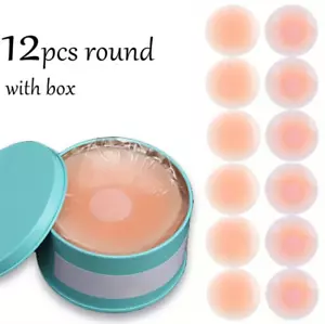 6 Pairs Nippleless Pasties Women Reusable Adhesive Silicone Nipple Round Cover - Picture 1 of 1