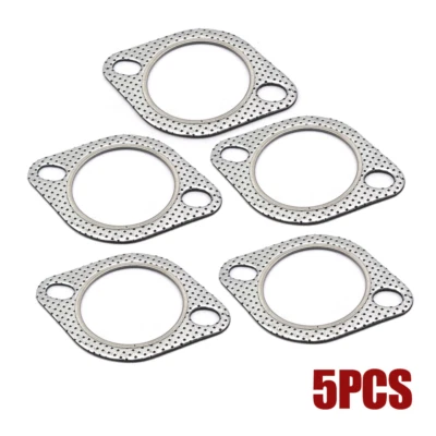5x 2.5in 2 Bolt High Temp Car Exhaust Gasket Turbo/Header Down/Dump Pipe Flange - Imagem 1 de 4