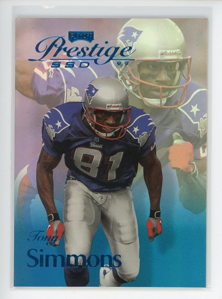1999 Playoff Prestige SSD Spectrum Blue #81 Tony Simmons Patriots /500 - Image 1 of 3