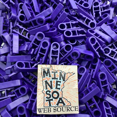 100 NEW Knex Purple Clip Connectors with Hole End - Standard K'nex Parts - Image 1 of 2