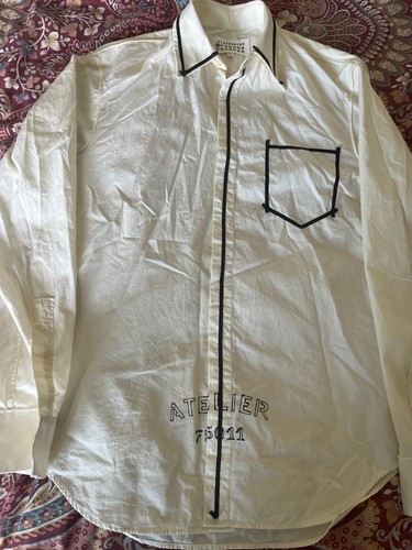 Camicia da uomo Maison Margiela manica lunga abbottonata cotone TAGLIA media