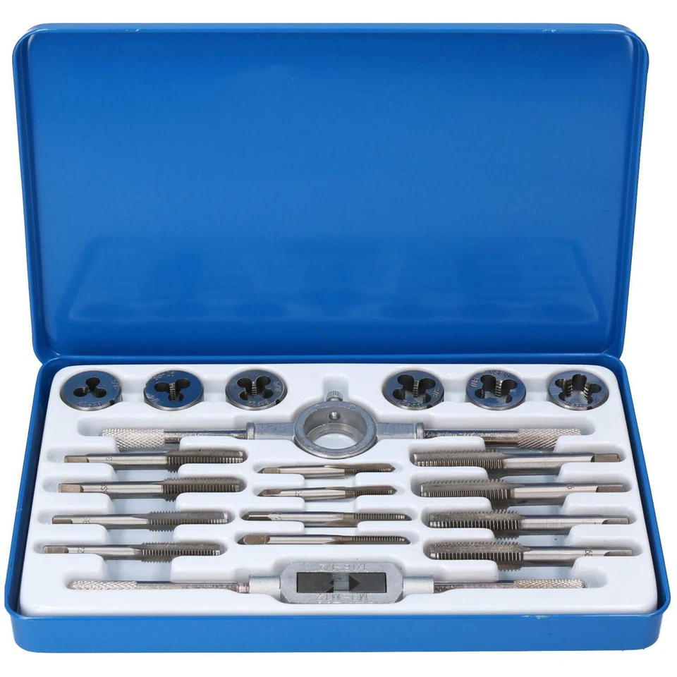 Juego de grifos y troqueles BSF 20 piezas estándar británico fino 3/16" - 1/2" Whitworth TE741 - Imagen 1 de 3