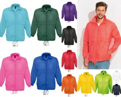 Sol´s Unisex Windbreaker Surf Jacket Regenjacke Kapuze Stehkragen Sport Joggen