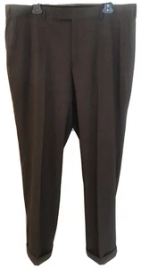 Pantalones de vestir azul jade para mujer talla 40 pantalones 40 x 29 puños cortos marrón oscuro a cuadros - Imagen 1 de 10