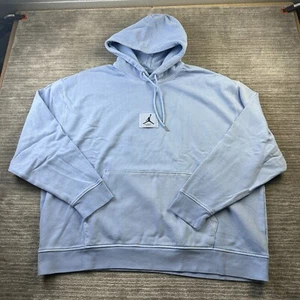 Jordan Hoodie Mens 3XL XXXL Blue Washed Essentials Statement Sweatshirt Flight - Picture 1 of 9