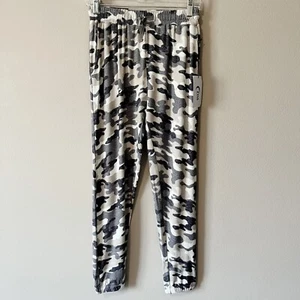 ZYIA Active NEW Gray Camo Lounge Boyfriend Sweat Pants Size Medium Soft Casual - Picture 1 of 10