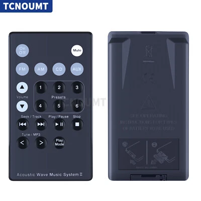 Replacement Remote Control For Bose Acoustic Wave Music System II Black - Image 1 of 4