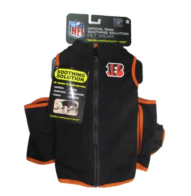 Cincinnati Bengals Ansiedad Camisa Calmante Solución Calmante Chaleco para Perros Mediano Foto 1 de 4