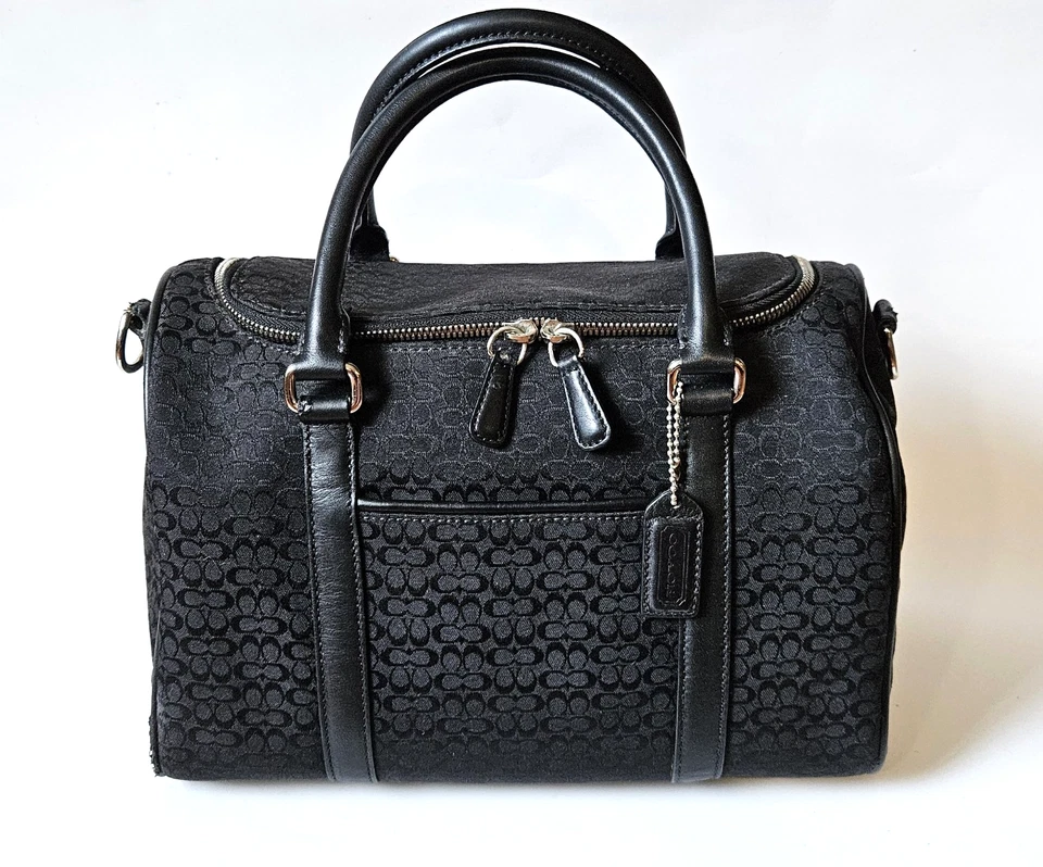 Coach Mini Signature Carry On Train Case Makeup Toiletry Travel Bag Black 3600 - Image 1 of 4