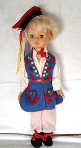Resolución-Estado encontrado-Gran muñeca antigua con traje-Polaco-Para restaurar- - Imagen 1 de 9