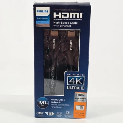 Philips 6' Basic HDMI High Speed Cable with Ethernet - Black - Image 1 of 2