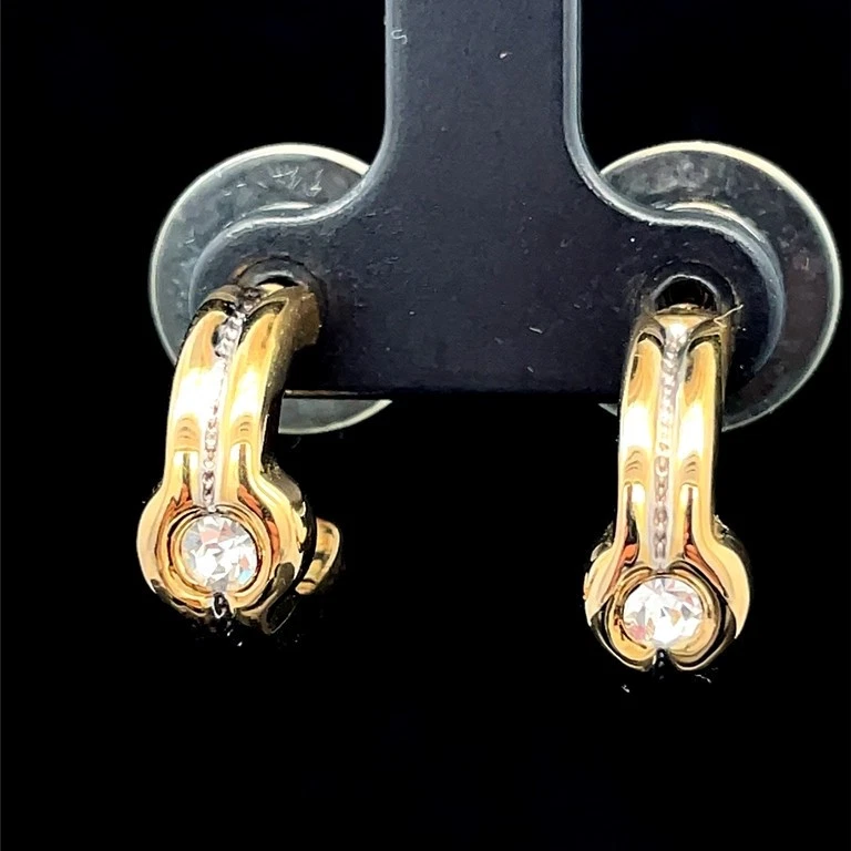 HALBCREOLEN BICOLOR  MIT KRISTALLEN SCHMUCKJAGD - Bild 1 von 2