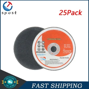 3"x1/32"x3/8" 25 Pcs Cut Off Wheels Die Grinder Metal Cutting Disc - Picture 1 of 7
