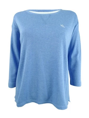 Blusa de malha feminina Lauren by Ralph Lauren Herringbone (XS, azul) - Imagem 1 de 3