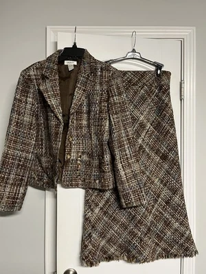 Traje SELENE SPORT VINTAGE MUJER TALLA 6 Carrera ACRÍLICO 90 S Falda Larga Forrada Usado en Excelente Condición Foto 1 de 4