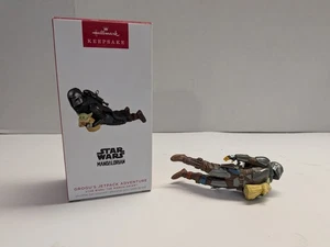 2023 Hallmark Keepsake Ornament GROGU'S JETPACK ADVENTURE STAR WARS - NUEVO EN CAJA - Imagen 1 de 8