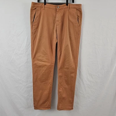 Calça cáqui AG Adriano Goldschmied slim essencial sarja elástica laranja 38 x 34 - Imagem 1 de 4