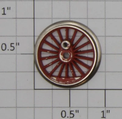 Marklin 212480 Red 18-Spoke Steam Locomotive Wheel with Traction Tire (Treibrad) - Image 1 of 2