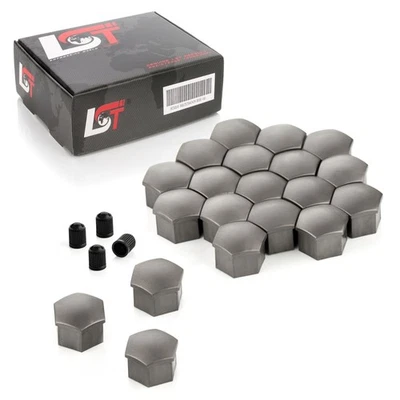 Juego de 20 tapas de tornillos de rueda tapas de tuercas de rueda 17 mm gris para JAGUAR Foto 1 de 4
