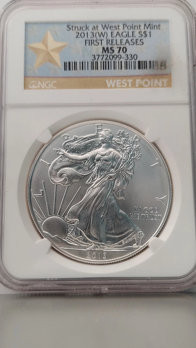 2013 American Eagle MS 70 Graded Silver Bullion Coins for sale | eBay