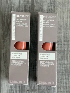 2Pcs Revlon Gel Serum Blush,Visibly Plump Cheeks Hydrates All Day - Picture 1 of 8