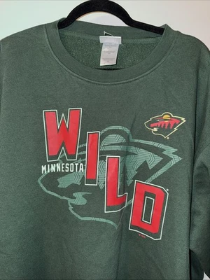 Suéter vintage Minnesota Wild NHL verde escuro hóquei 2XG - Imagem 1 de 2