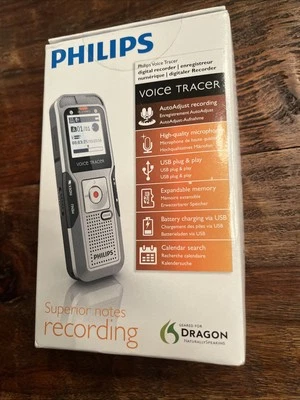 PHILIPS DVT3100 VOICE TRACER DIGITAL VOICE RECORDER USB & & EXPANDABLE MEMORY - Image 1 of 4