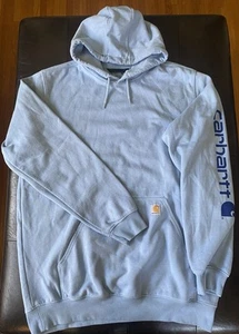 Sudadera con Capucha Carhartt Calce Suelto Peso Medio Logo Manga Gráfica Azul XL - Imagen 1 de 9