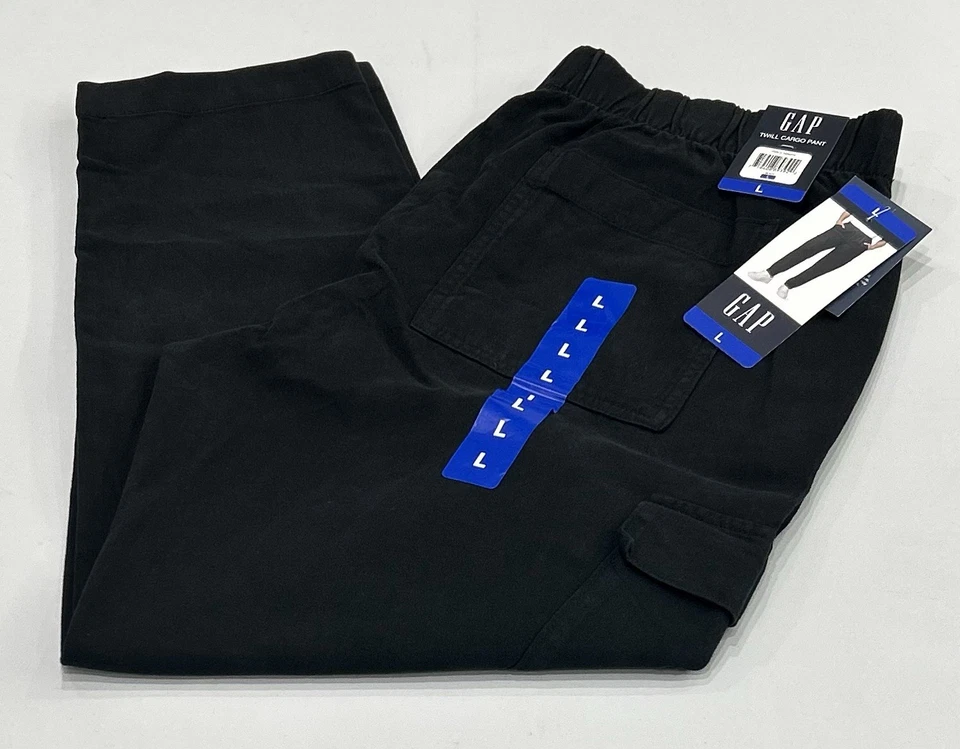 GAP Women's Twill Cargo Pant Black Large