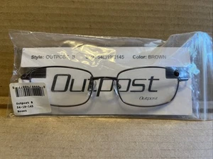 Outpost B Brown Eyeglasses 54-19-145 Frames - NEW - Picture 1 of 3
